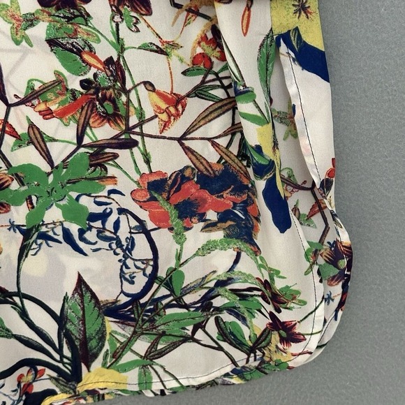 Fig and Flower Women Top Plus 2X Floral Tunic Patch Pockets Retro Classic Casual - Picture 14 of 16